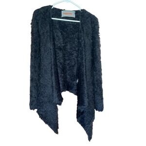 Freeloader, eyelash knit, asymmetrical cardigan/wrap sweater